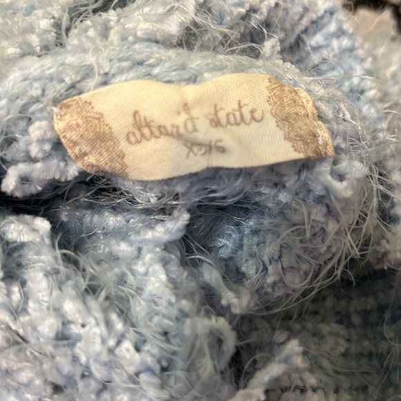 Altar’d State Powder Blue Eyelash Turtleneck Knit Sweater/ Size XS/S - Picture 6 of 6